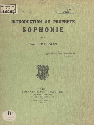 cover image of Introduction au prophète Sophonie